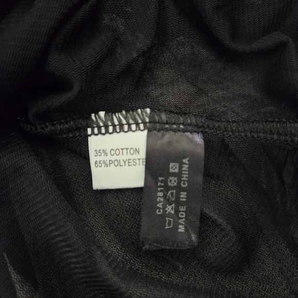 PAPA Abstract Black and White Women's Tunic witj Front Pockets Large - Picture 5 of 6